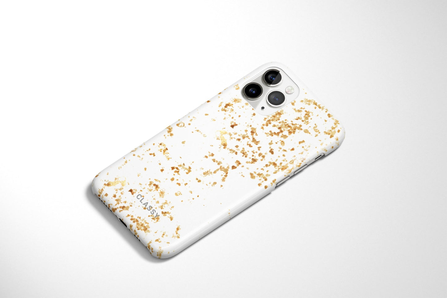 White and Gold Sprinkles Snap Case - Classy Cases - Phone Case - iPhone 12 Pro Max - Glossy -