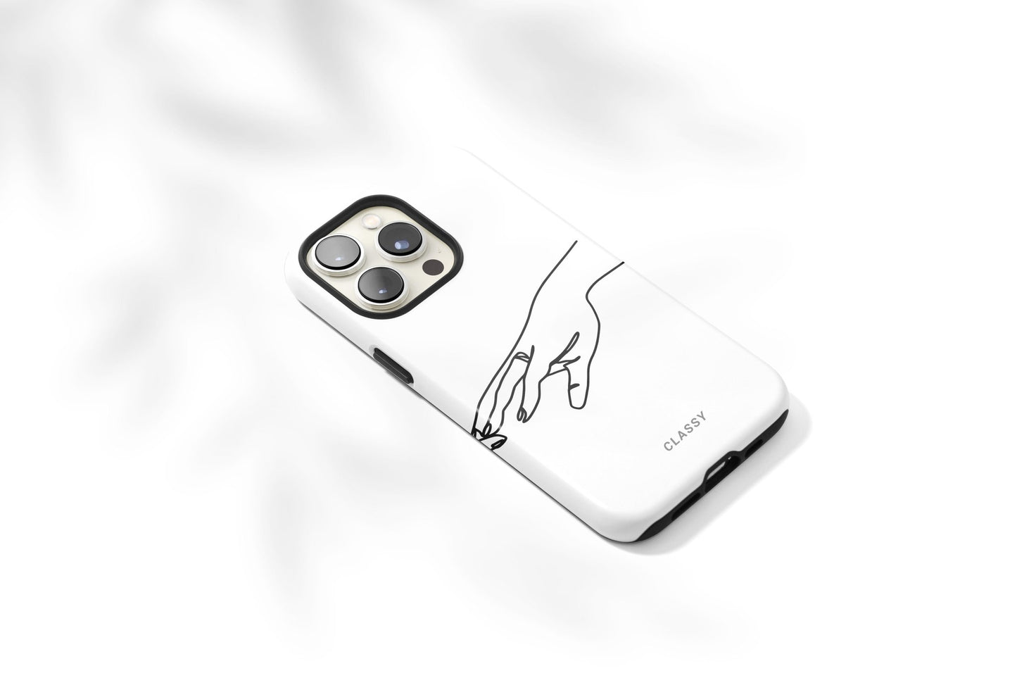 White Couple Hand Tough Case - Classy Cases - Phone Case - iPhone 12 Pro Max - Glossy -