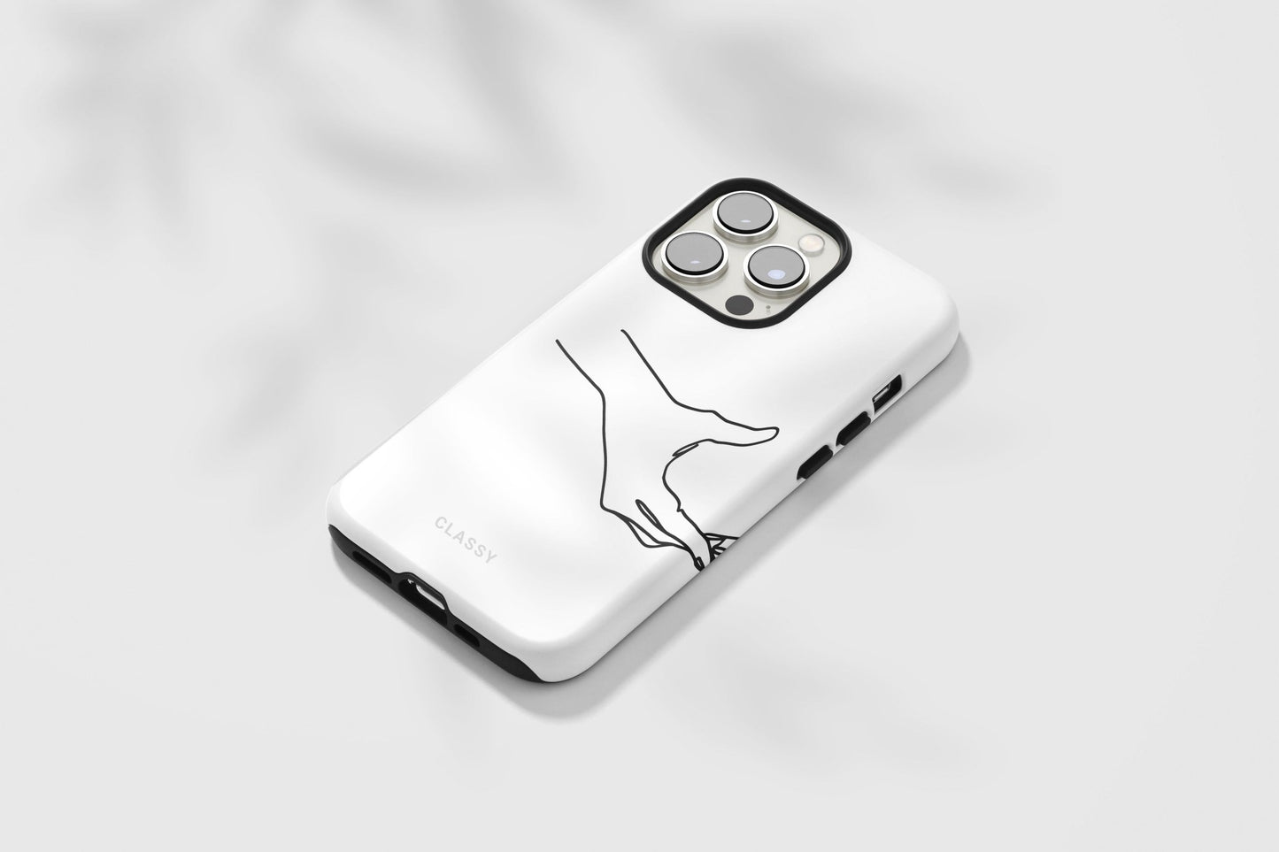 White Couple Hand Tough Case - Classy Cases - Phone Case - iPhone 12 Pro Max - Glossy -