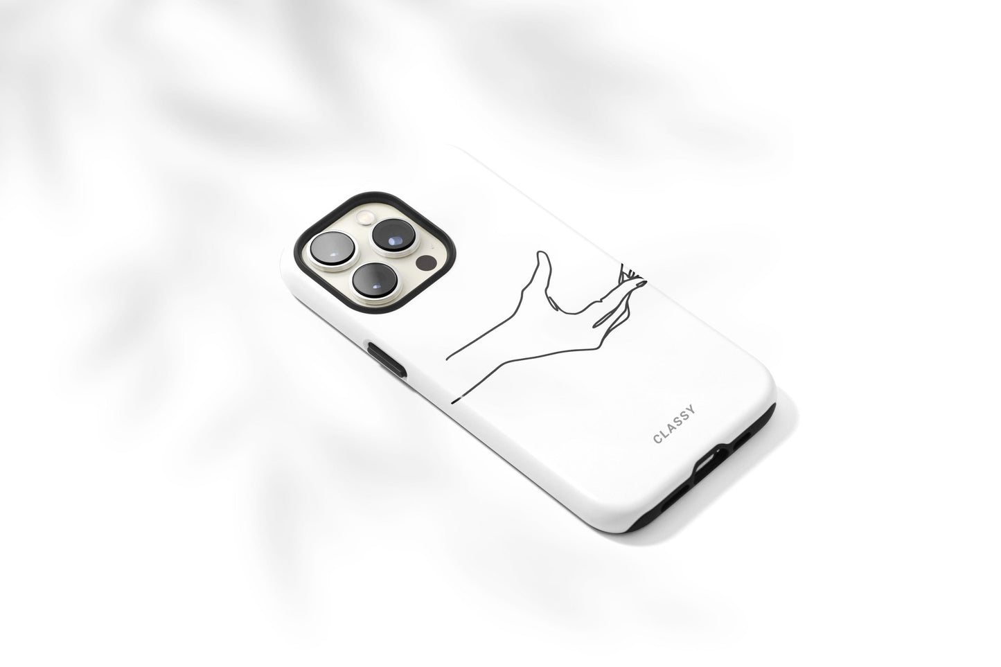 White Couple Hand Tough Case - Classy Cases - Phone Case - iPhone 12 Pro Max - Glossy -