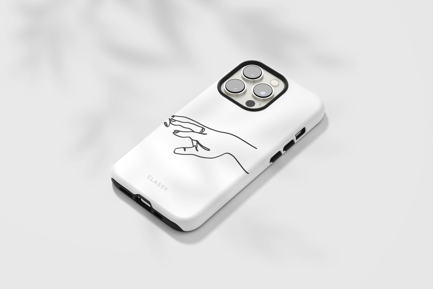 White Couple Hand Tough Case - Classy Cases - Phone Case - iPhone 12 Pro Max - Glossy -