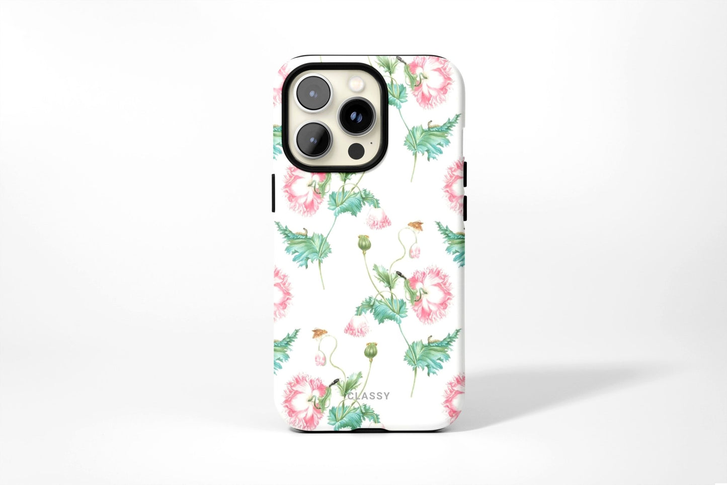 White Flower Tough Case - Classy Cases - Phone Case - Samsung Galaxy S22 - Glossy -