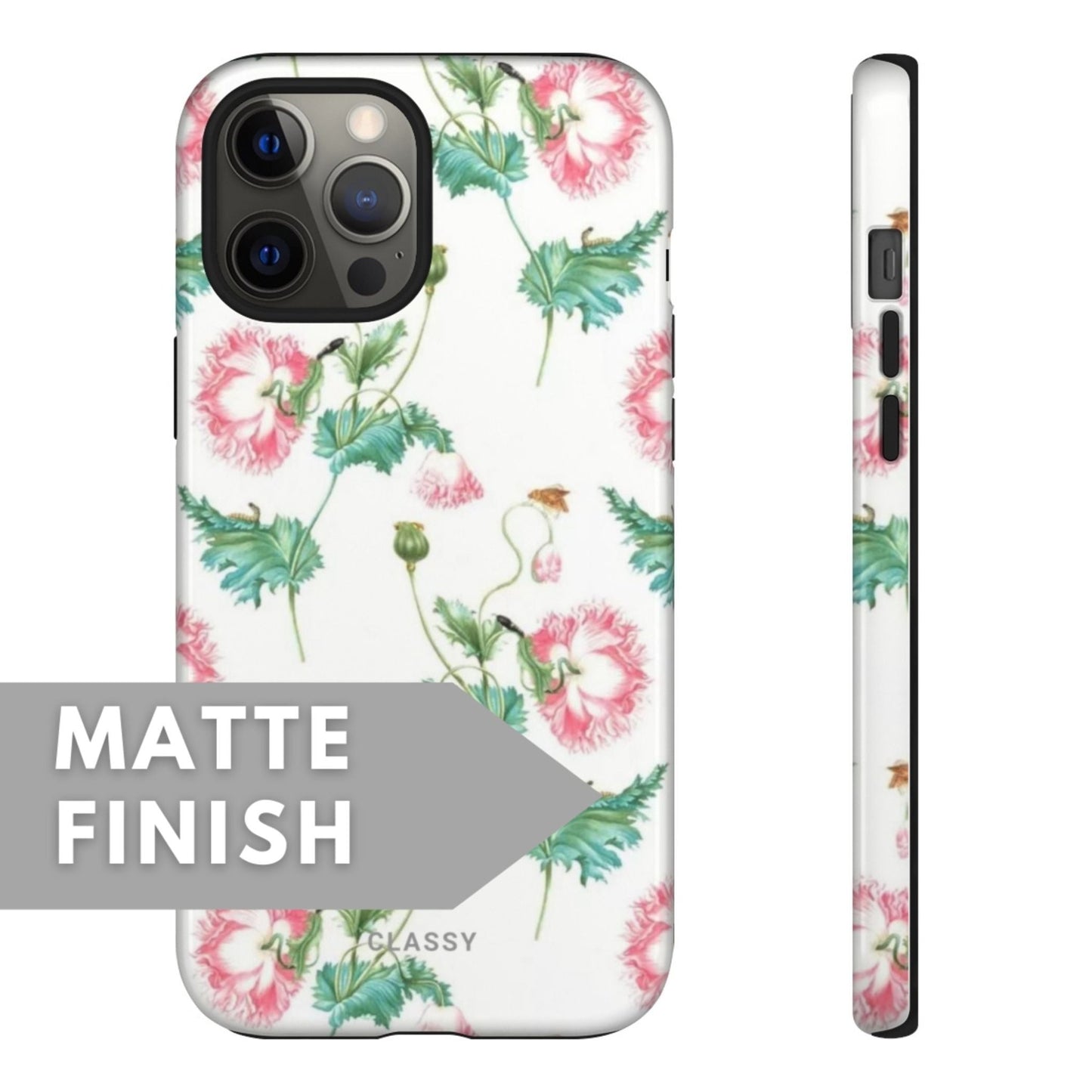 White Flower Tough Case - Classy Cases - Phone Case - Samsung Galaxy S22 - Glossy -
