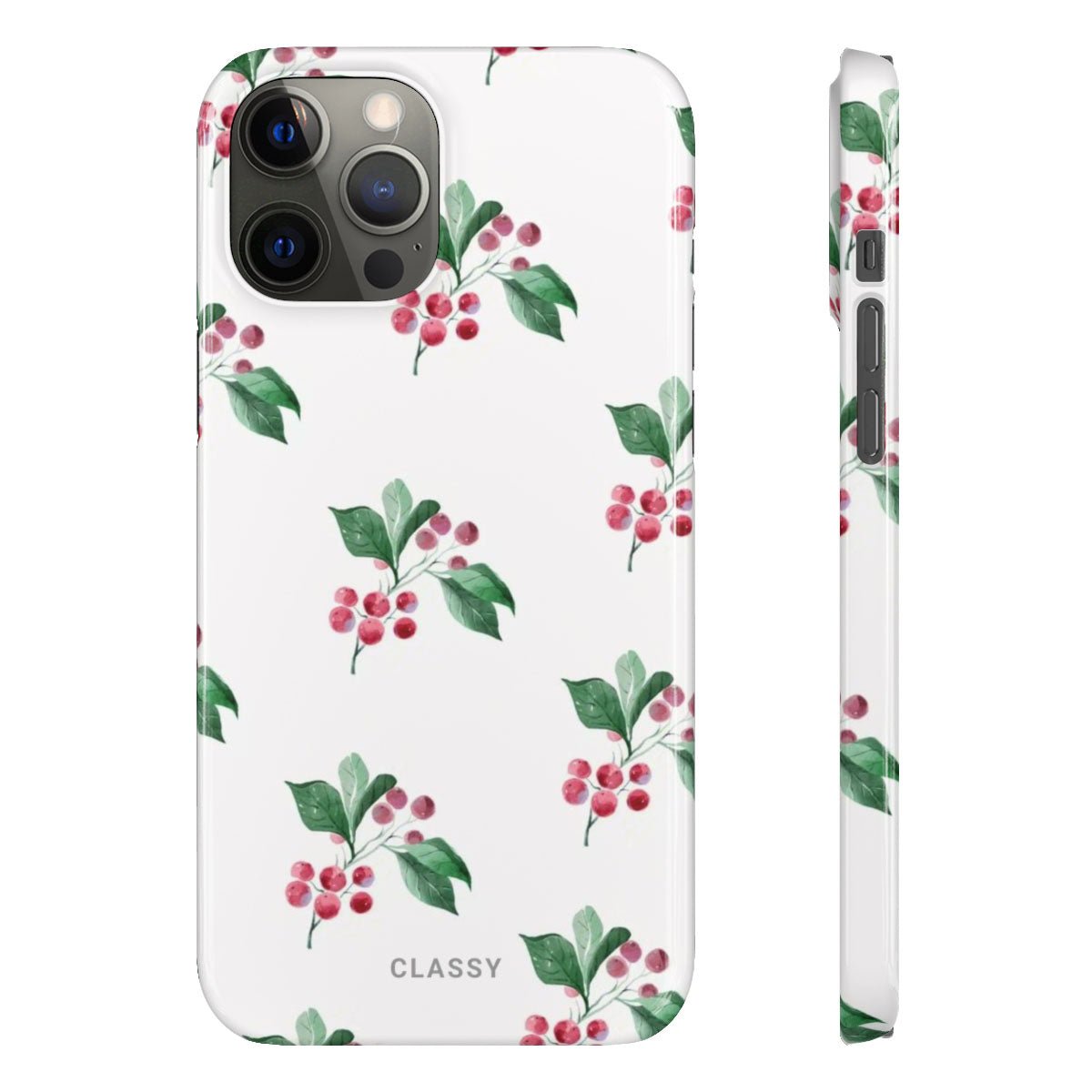 White Flowers Snap Case - Classy Cases - Phone Case - iPhone 12 Pro Max - Glossy -