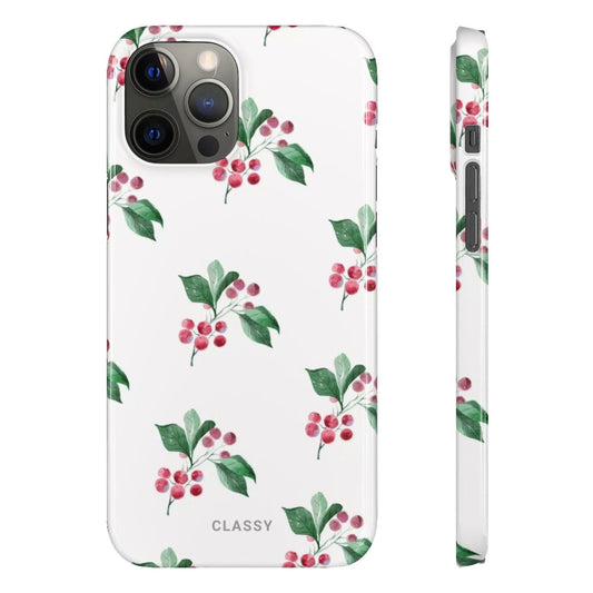 White Flowers Snap Case - Classy Cases