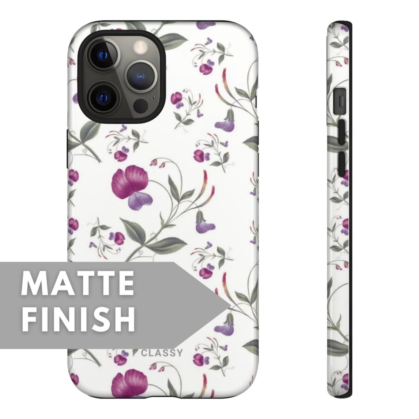 White Flowers Tough Case - Classy Cases