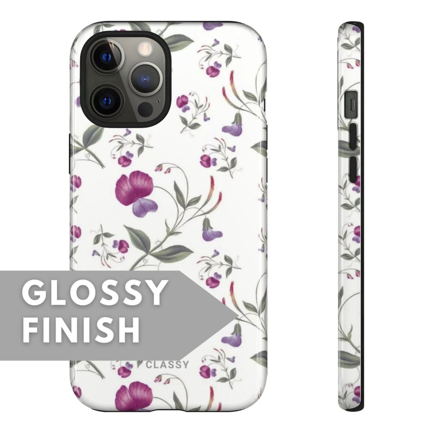 White Flowers Tough Case - Classy Cases