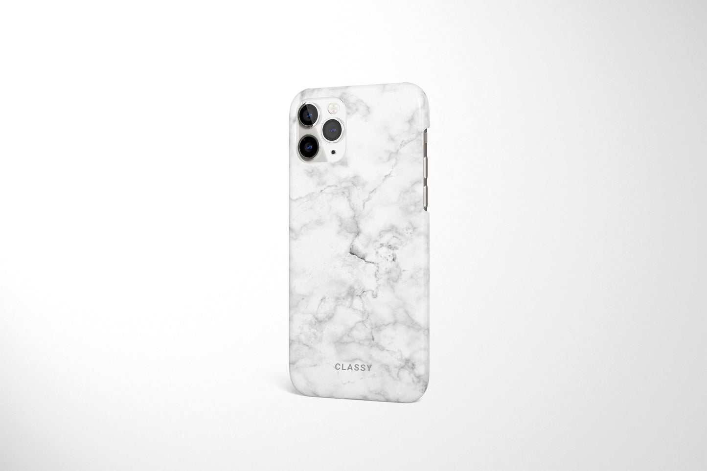White Marble Snap Case - Classy Cases - Phone Case - iPhone 12 Pro Max - Glossy -