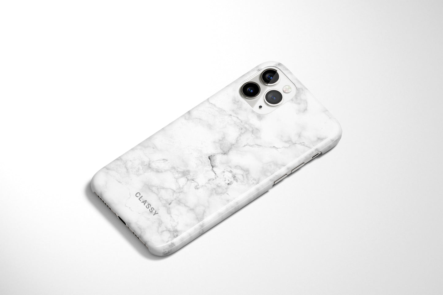 White Marble Snap Case - Classy Cases - Phone Case - iPhone 12 Pro Max - Glossy -