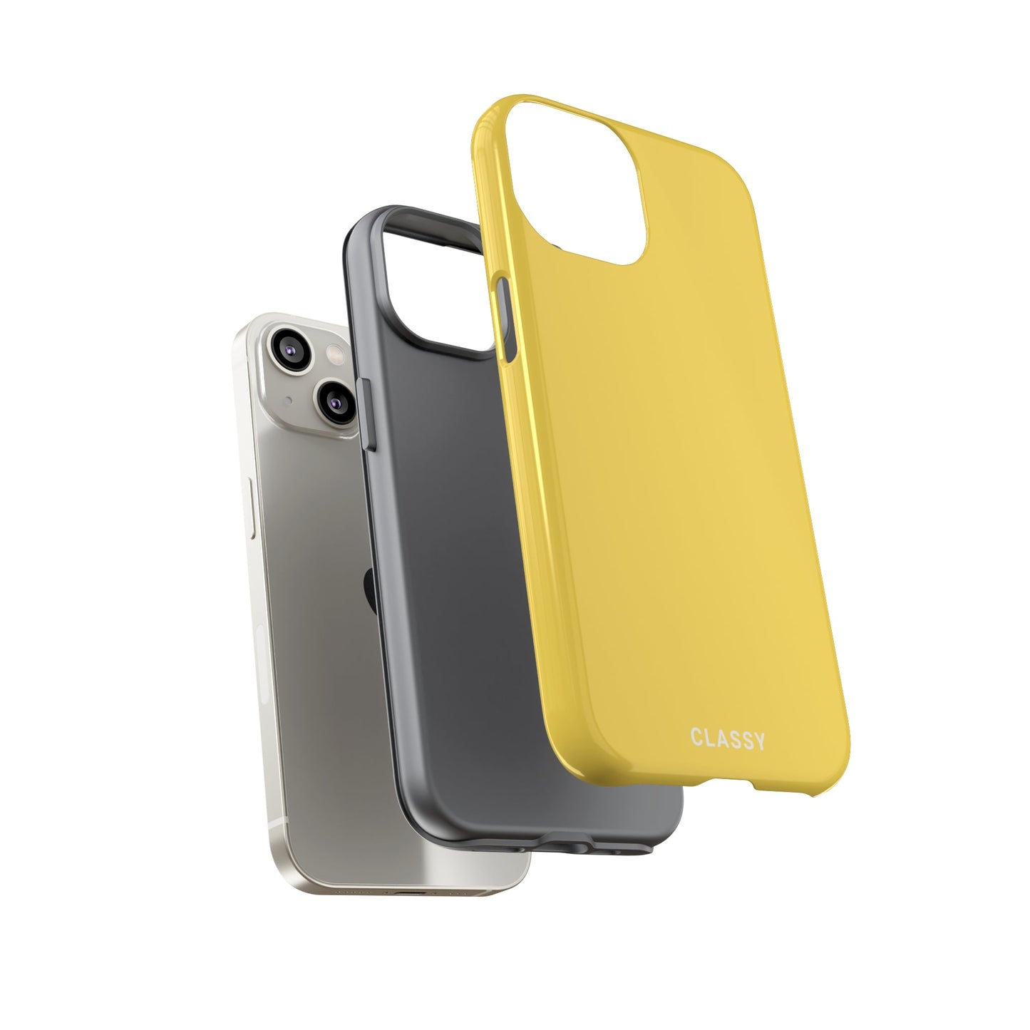 Yellow Tough Case - Classy Cases - Phone Case - iPhone 14 - Glossy -