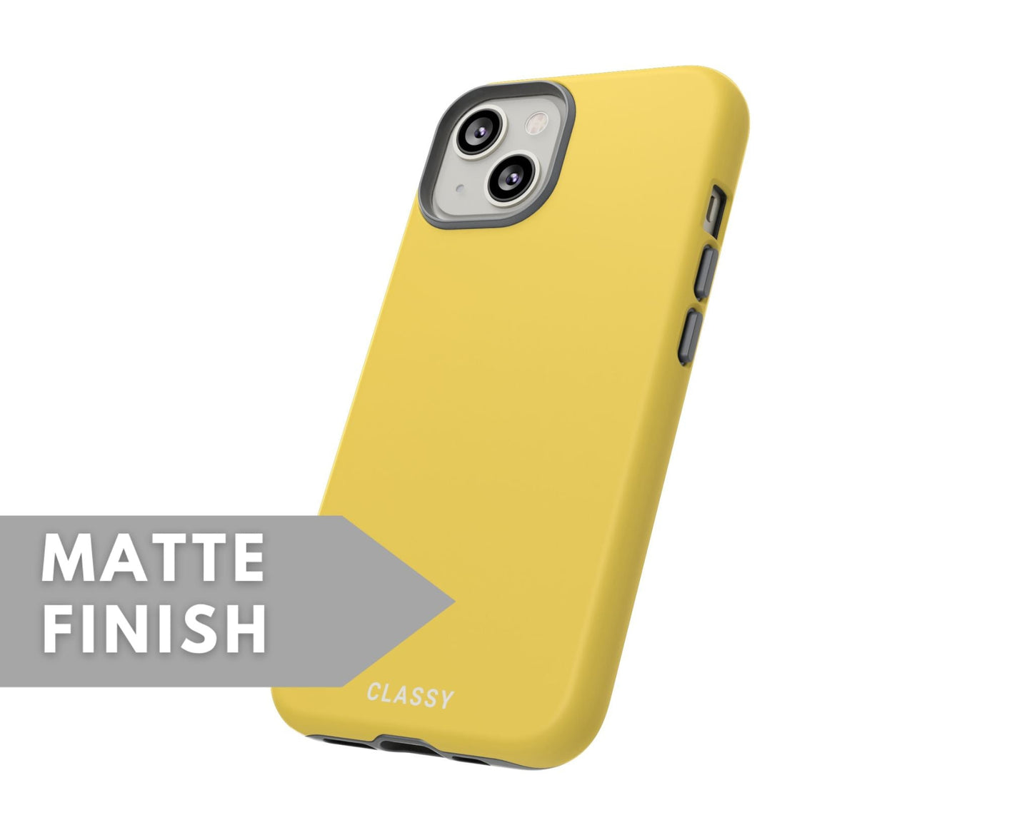 Yellow Tough Case - Classy Cases - Phone Case - iPhone 14 - Glossy -