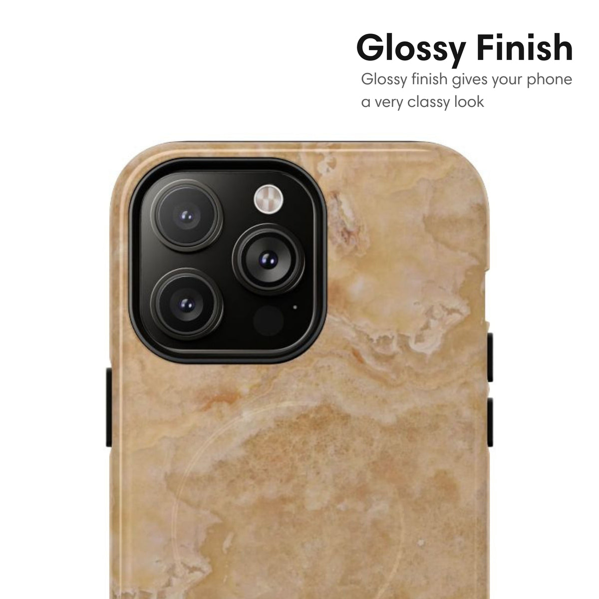 Beige Marble MagSafe Tough Case glossy