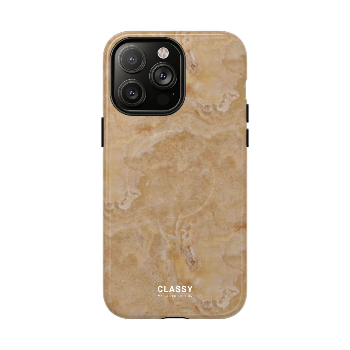 Beige Marble MagSafe Tough Case front