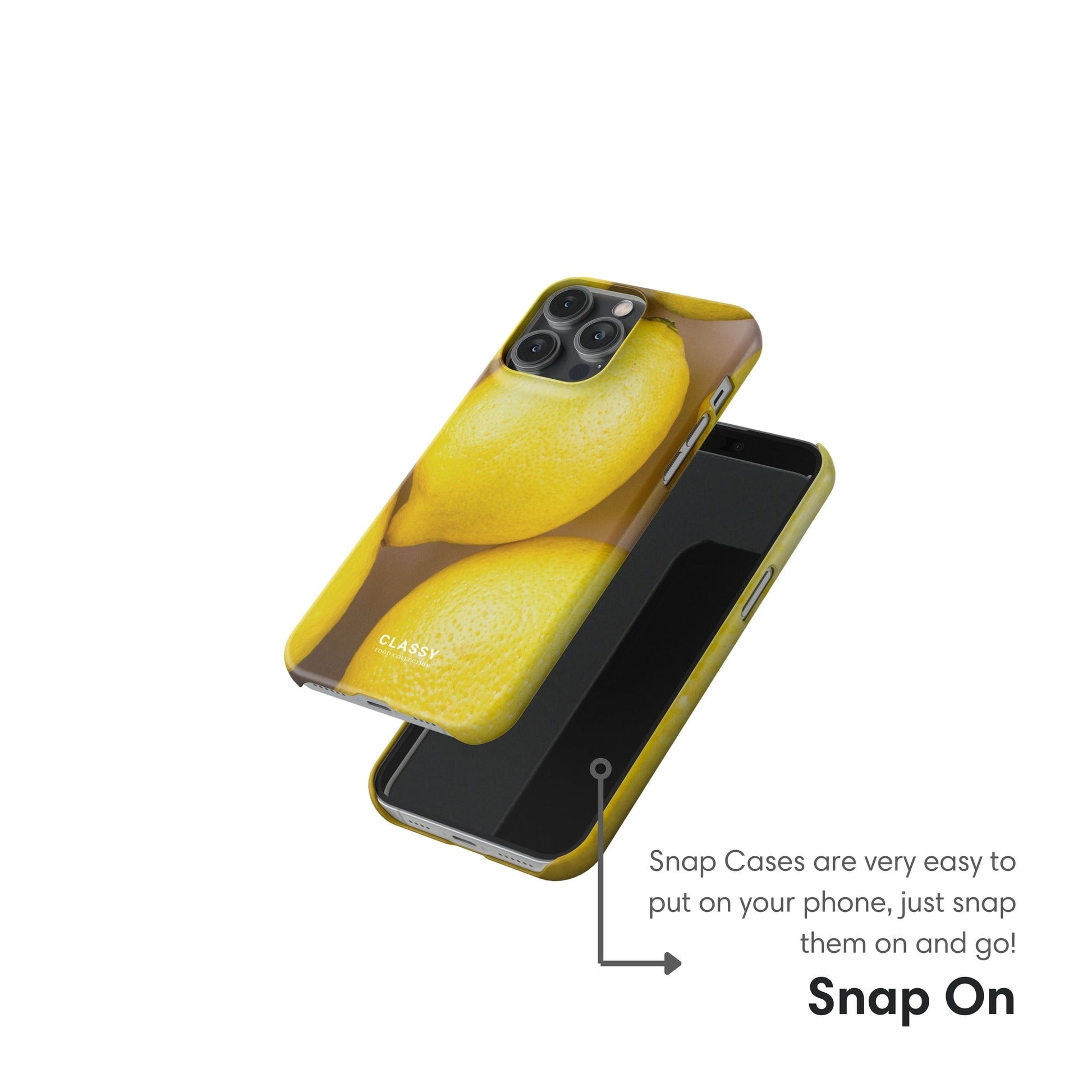 Big Lemons Snap Case snap on