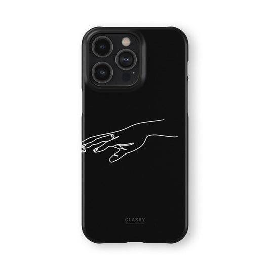 Black Couple Hands Snap Case front