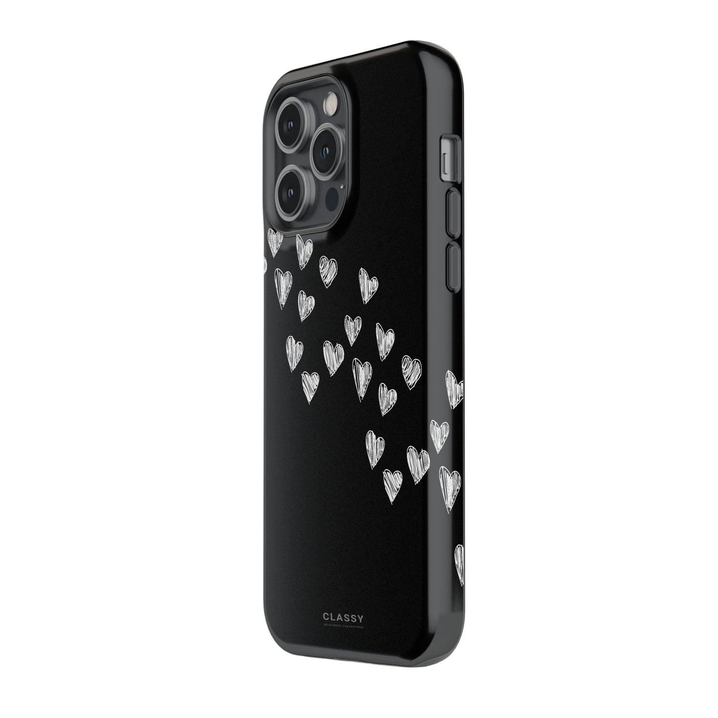 Couple Hearts Tough Case - Black side