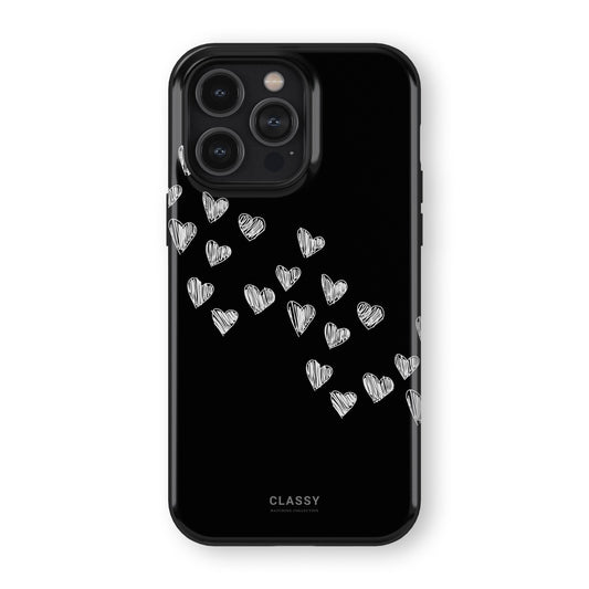 Couple Hearts Tough Case - Black front