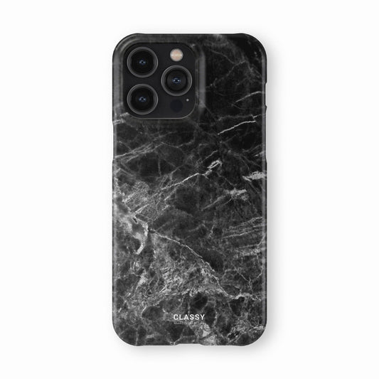 Black Marble Snap Case front