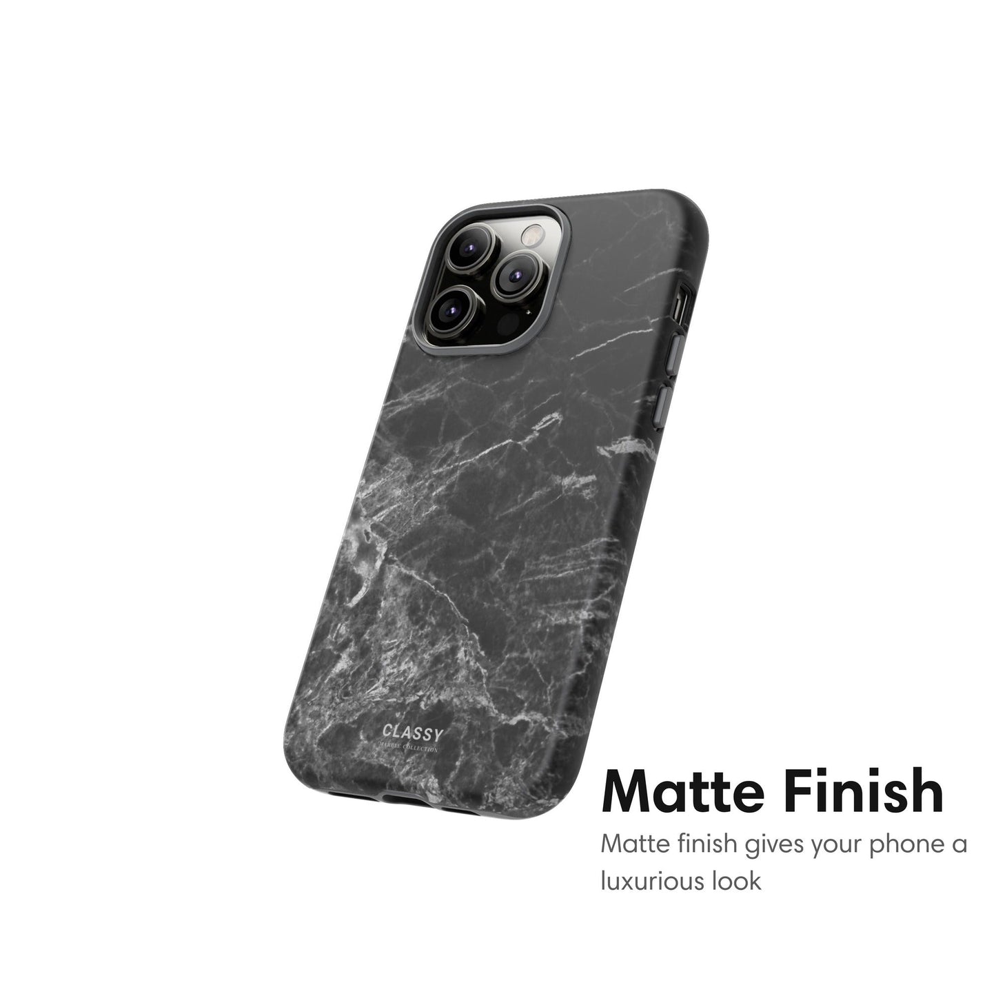 Black Marble Tough Case matte