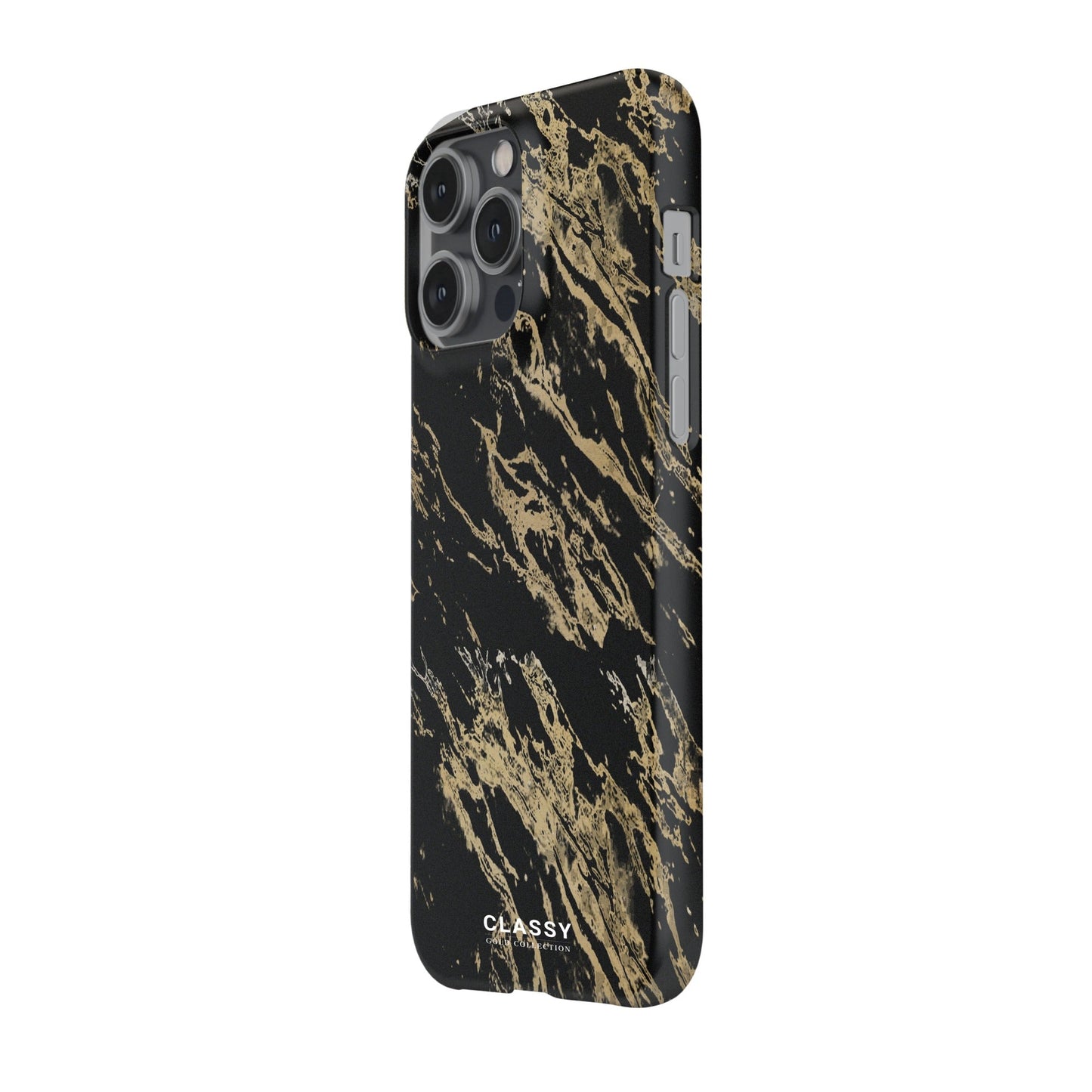 Black Snap Case with Gold Pattern side