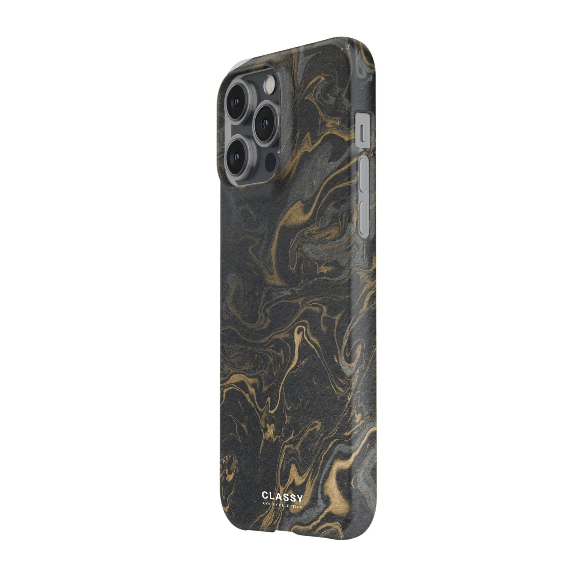 Black and Gold Marble Snap Case side