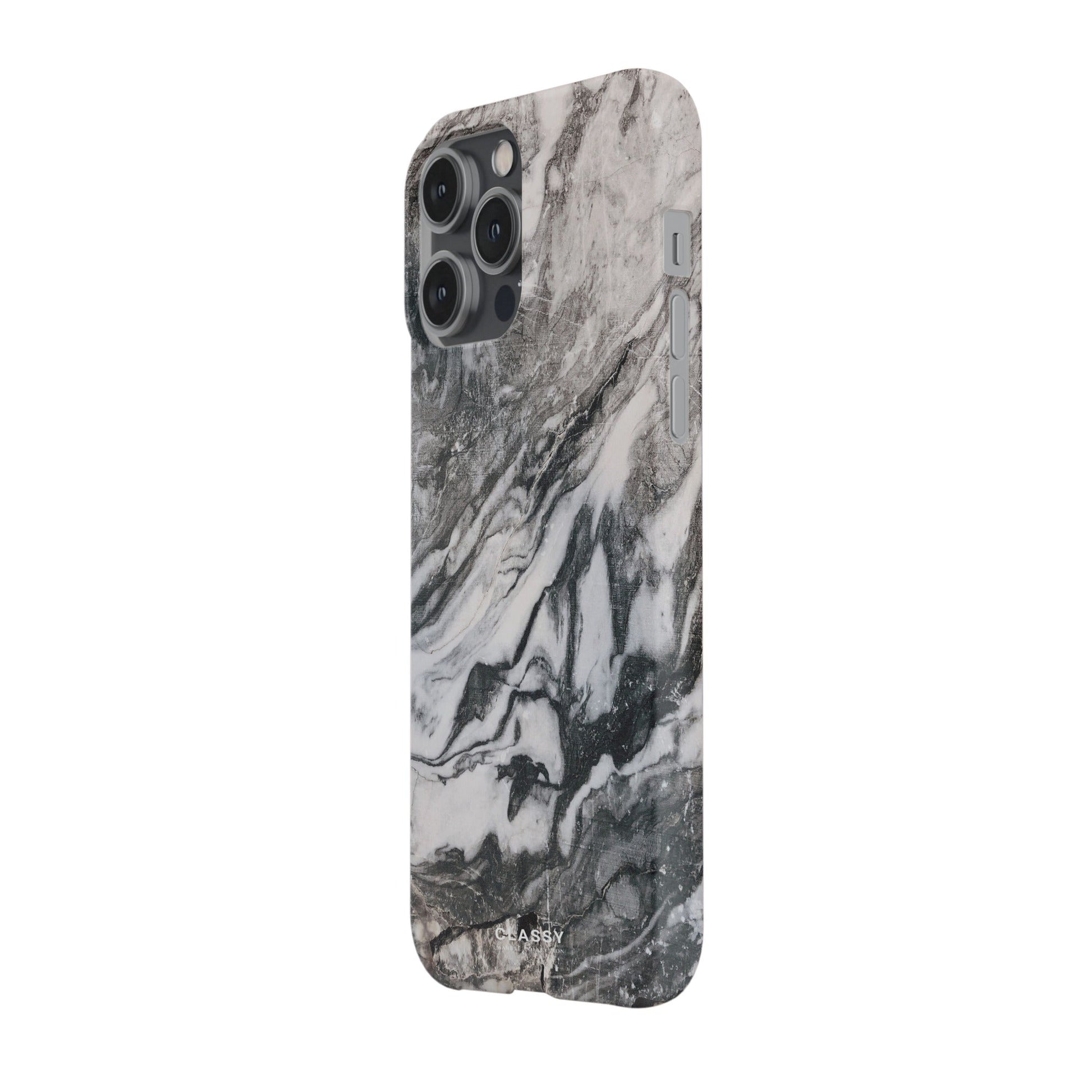 Black and White Marble Snap Case side