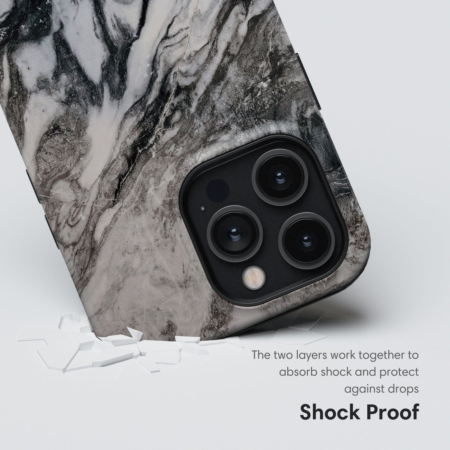 Black and White Marble Tough Case shockproof