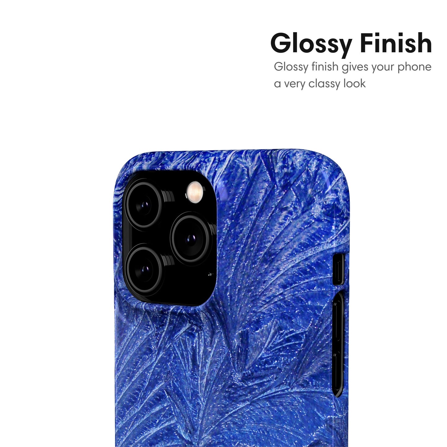 Blue Leaves Snap Case glossy