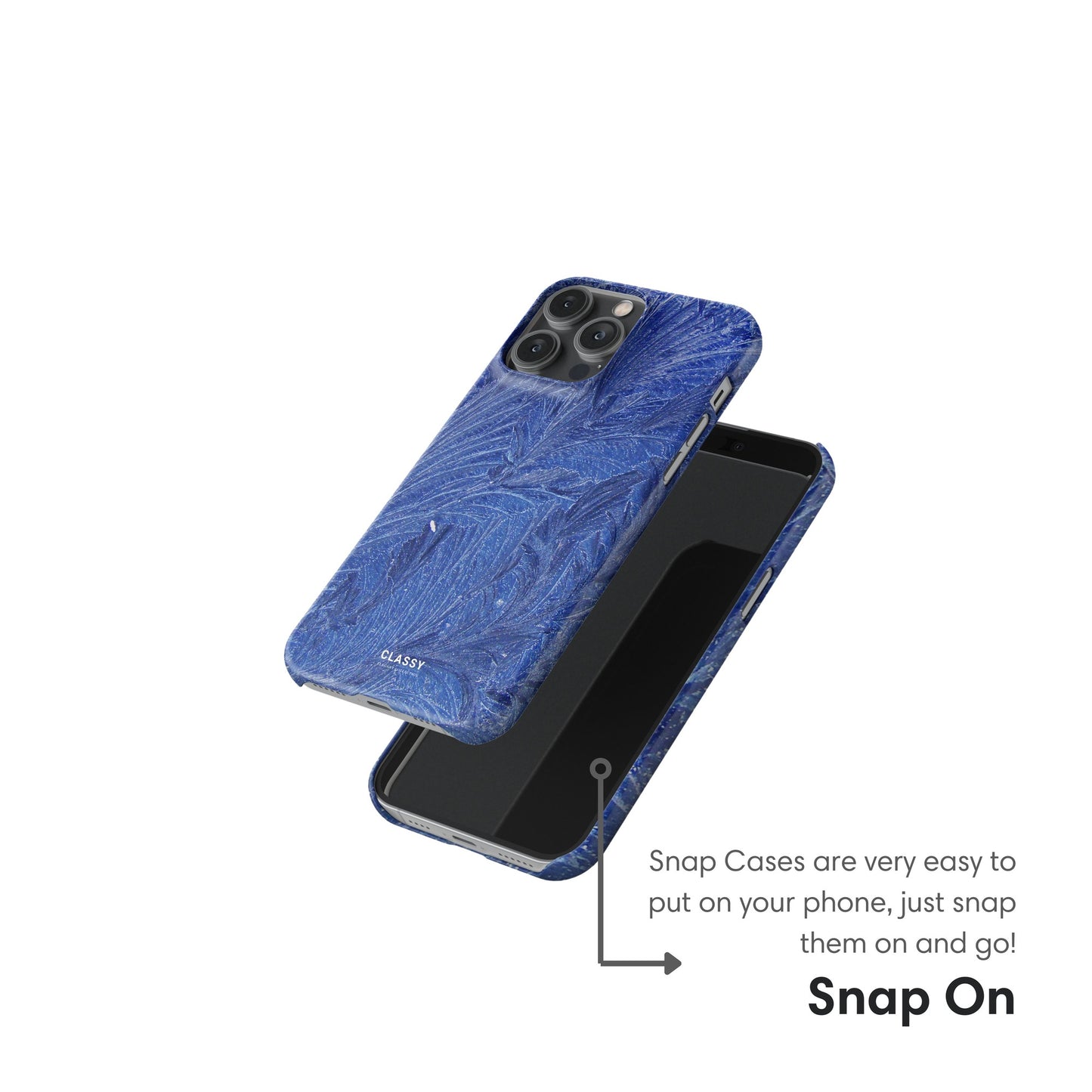 Blue Leaves Snap Case snap on