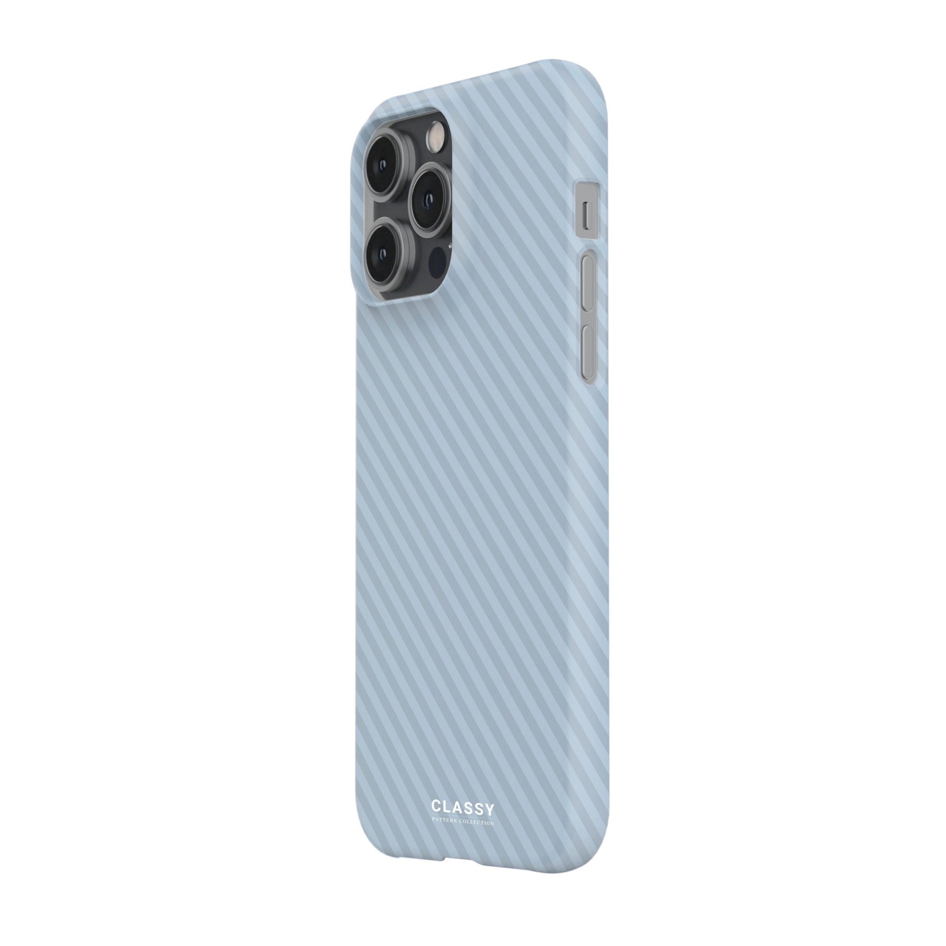 Blue Striped Snap Case side