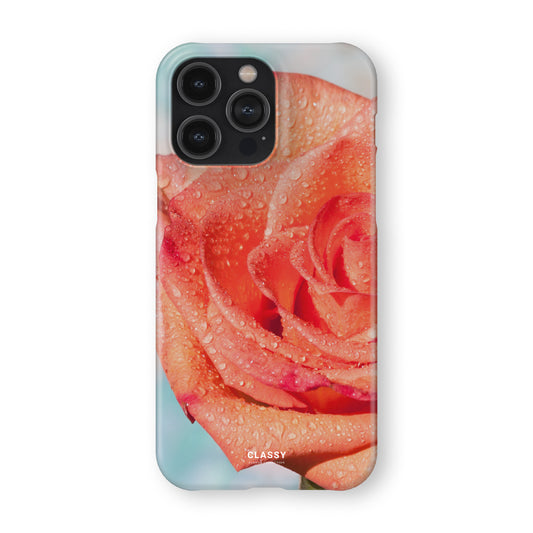 Blue and Orange Flowers Snap Case front