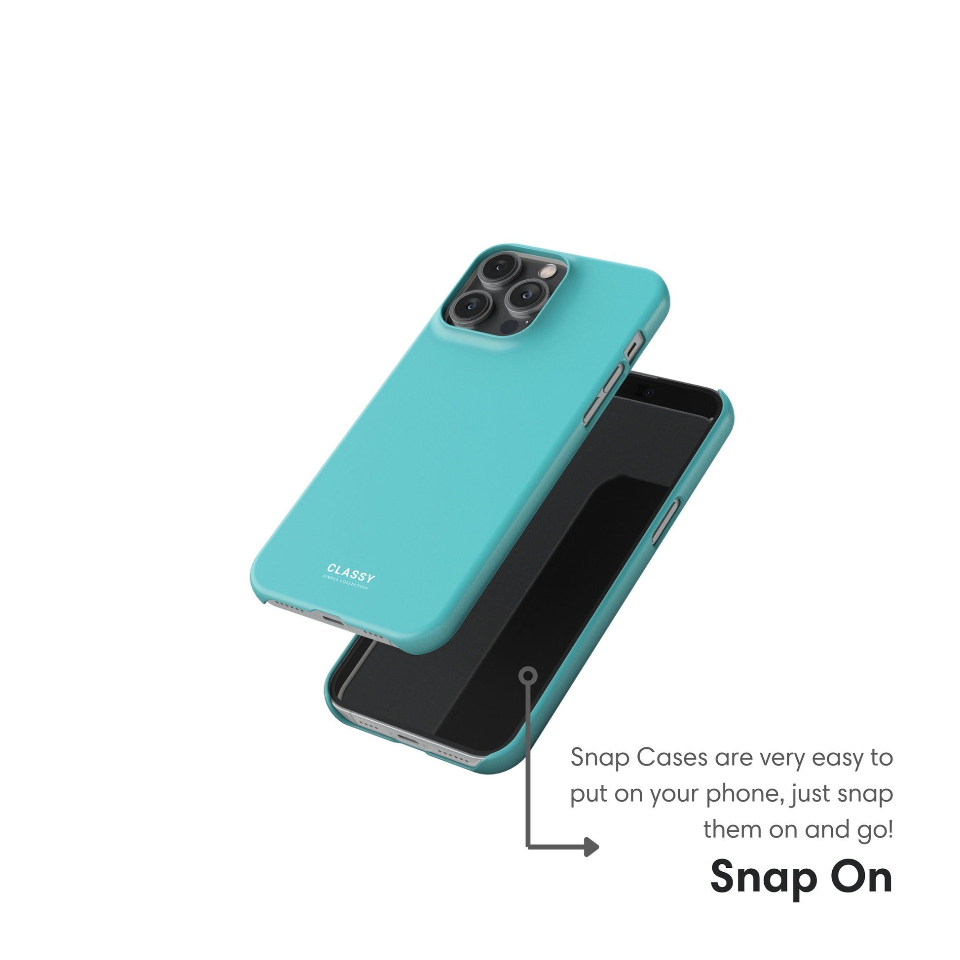 Bright Blue Snap Case snap on