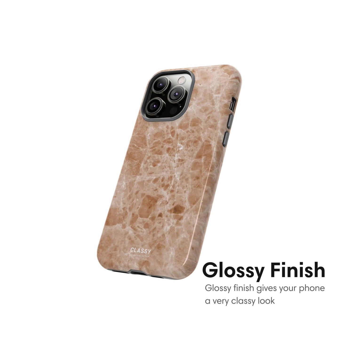 Brown Marble Tough Case glossy