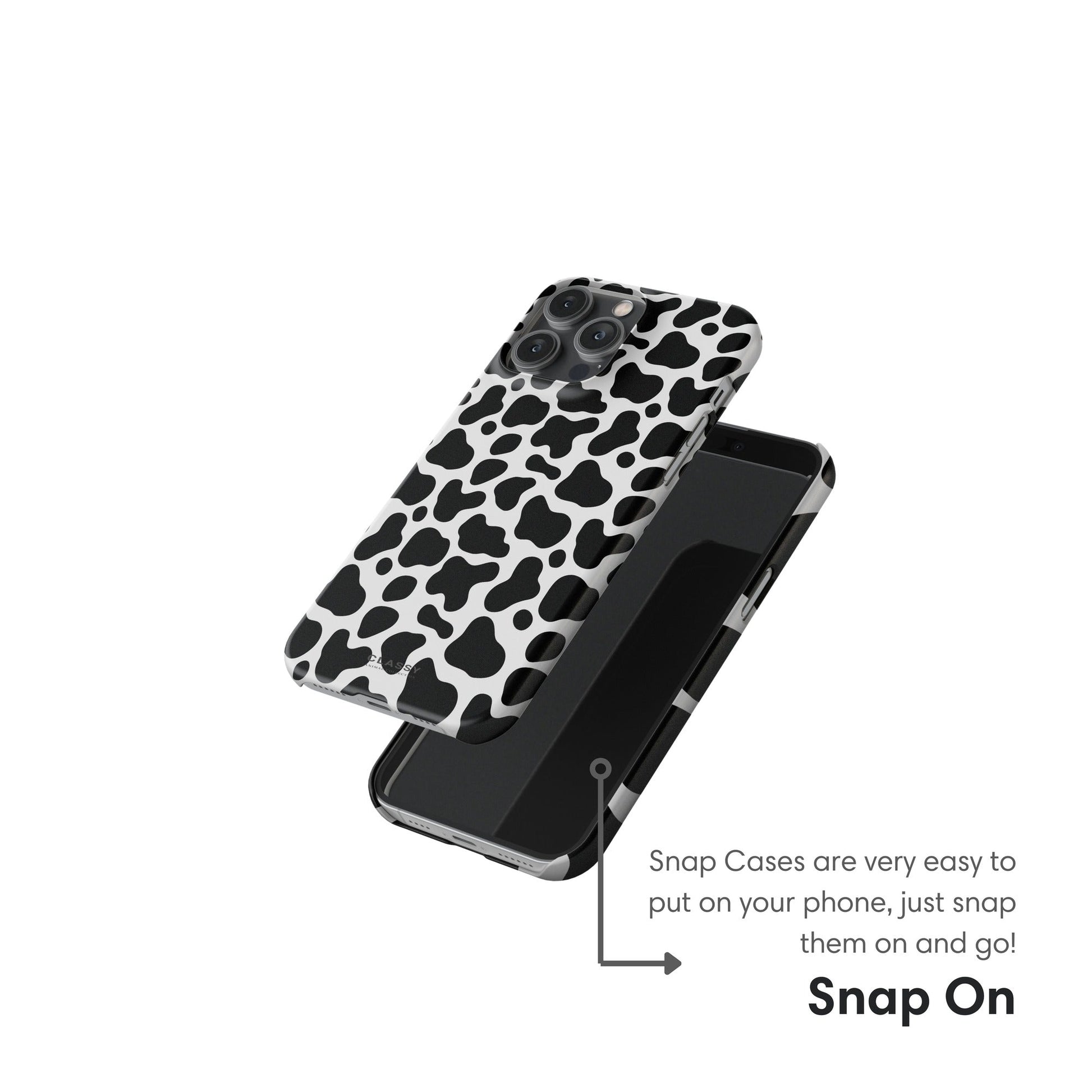 Cow Print Snap Case snap on