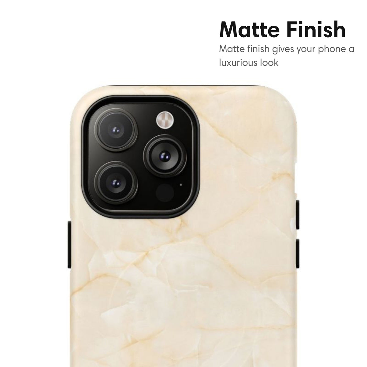 Cream Marble MagSafe Tough Case matte