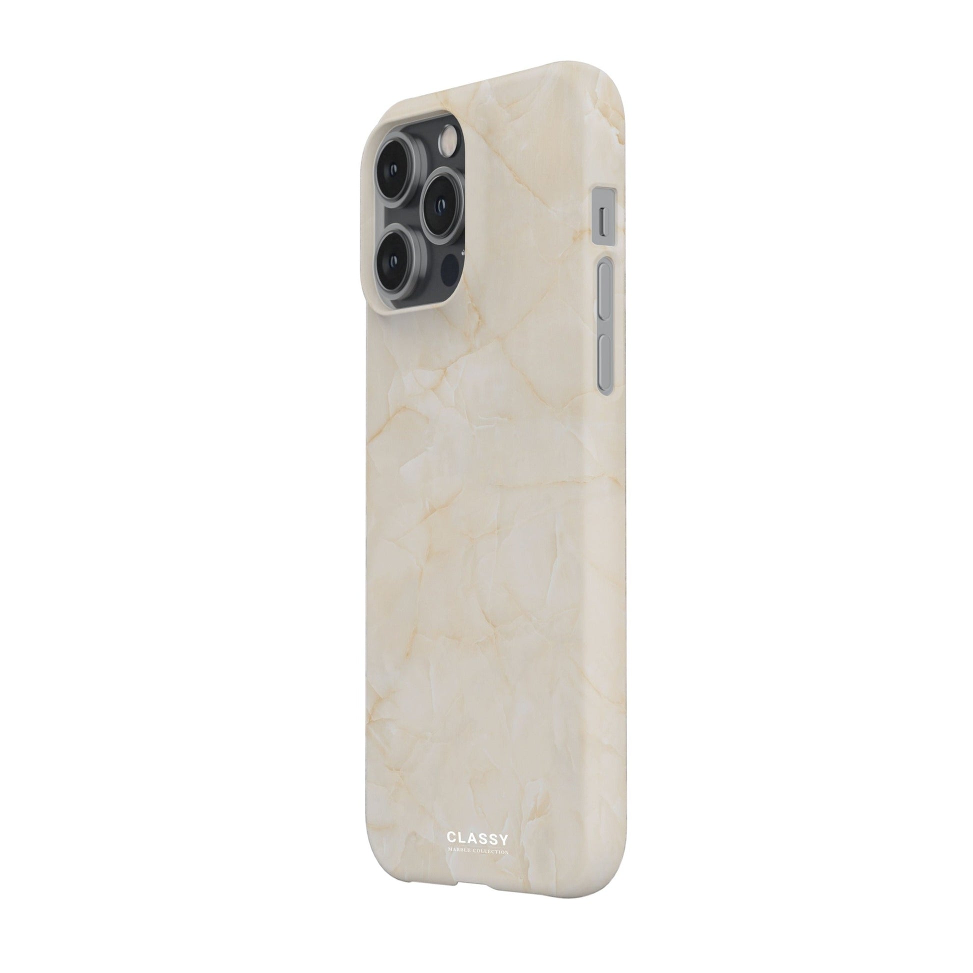 Cream Marble Snap Case side