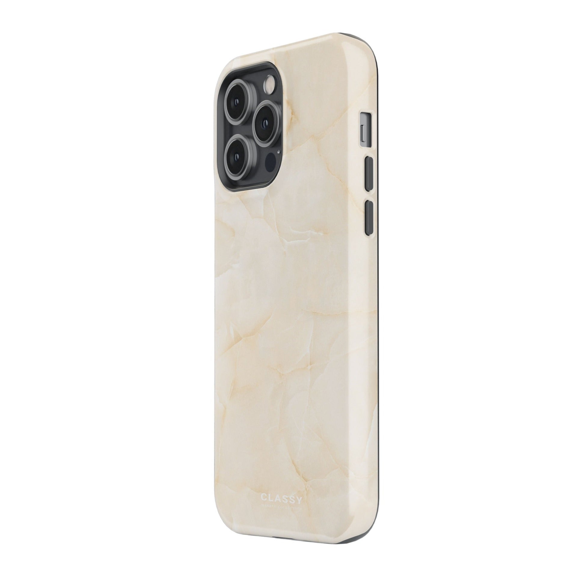 Cream Marble Tough Case side