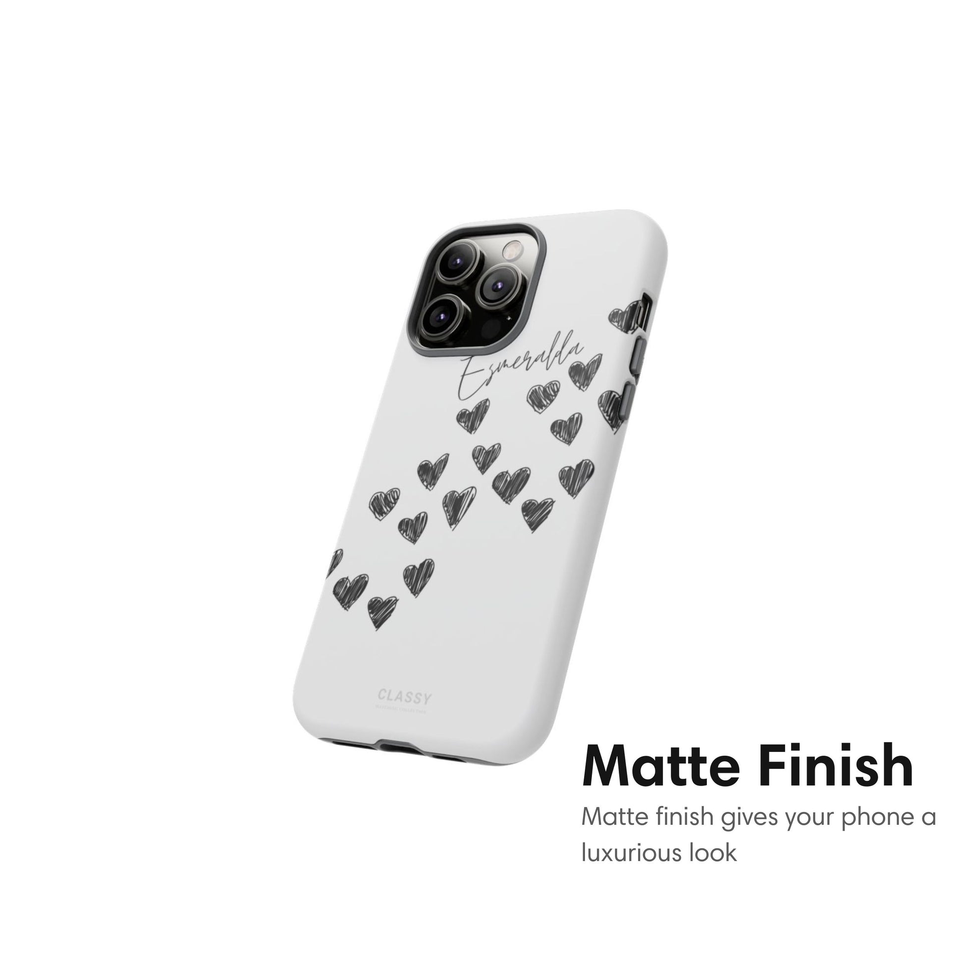 Custom Little Hearts Couple Tough Case - White matte