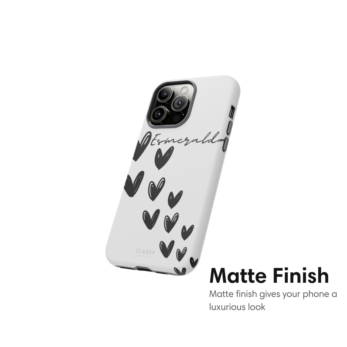 Custom Hearts Couple Tough Case - White matte