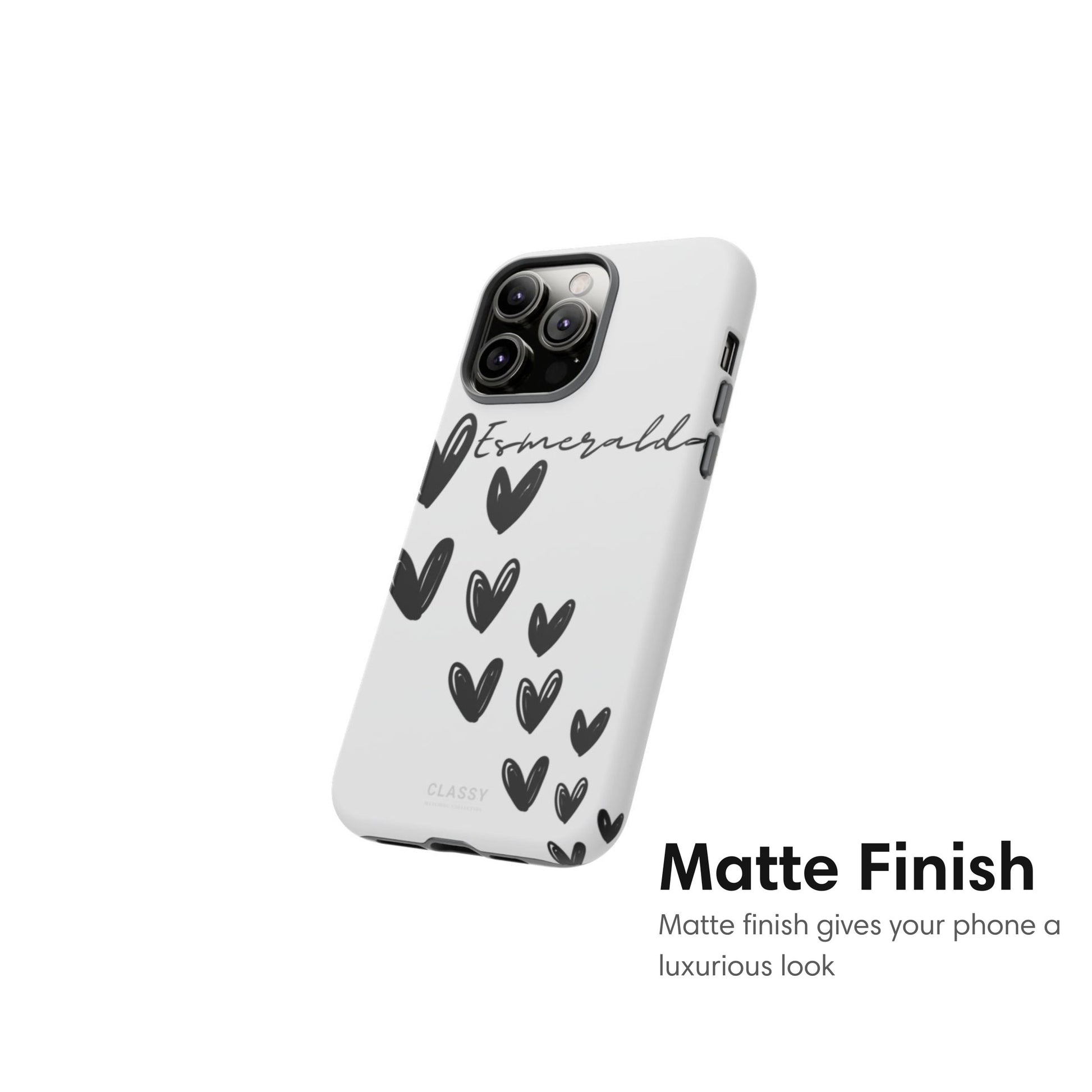 Custom Hearts Couple Tough Case - White matte