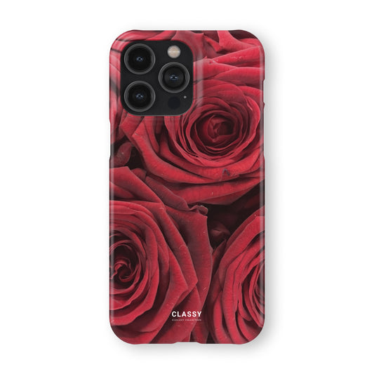 Dark Red Roses Snap Case front
