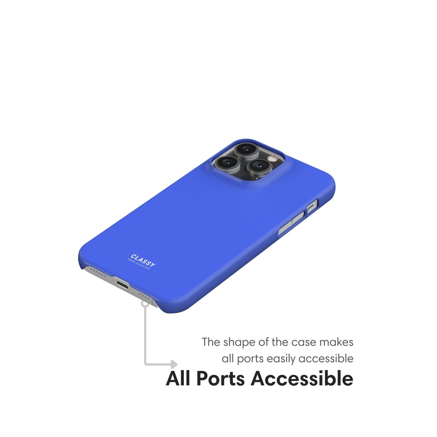 Deep Blue Snap Case ports