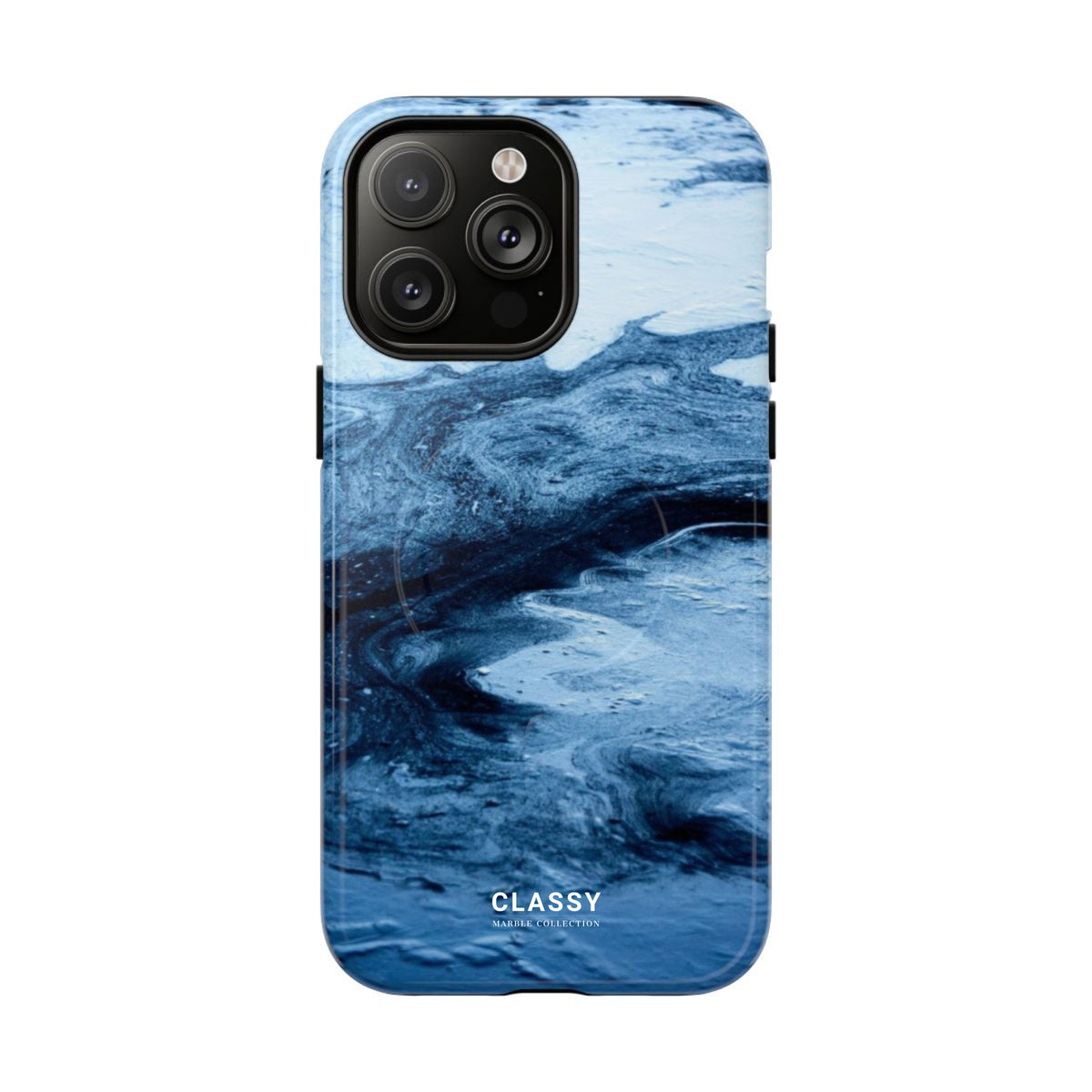 Diverse Blues Marble MagSafe Tough Case front