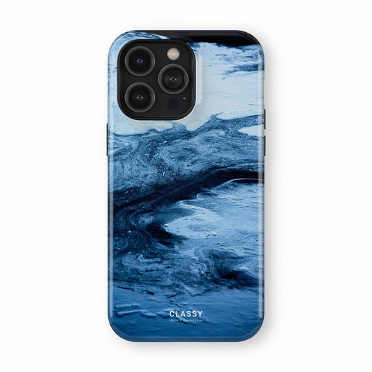 Diverse Blues Marble Tough Case front