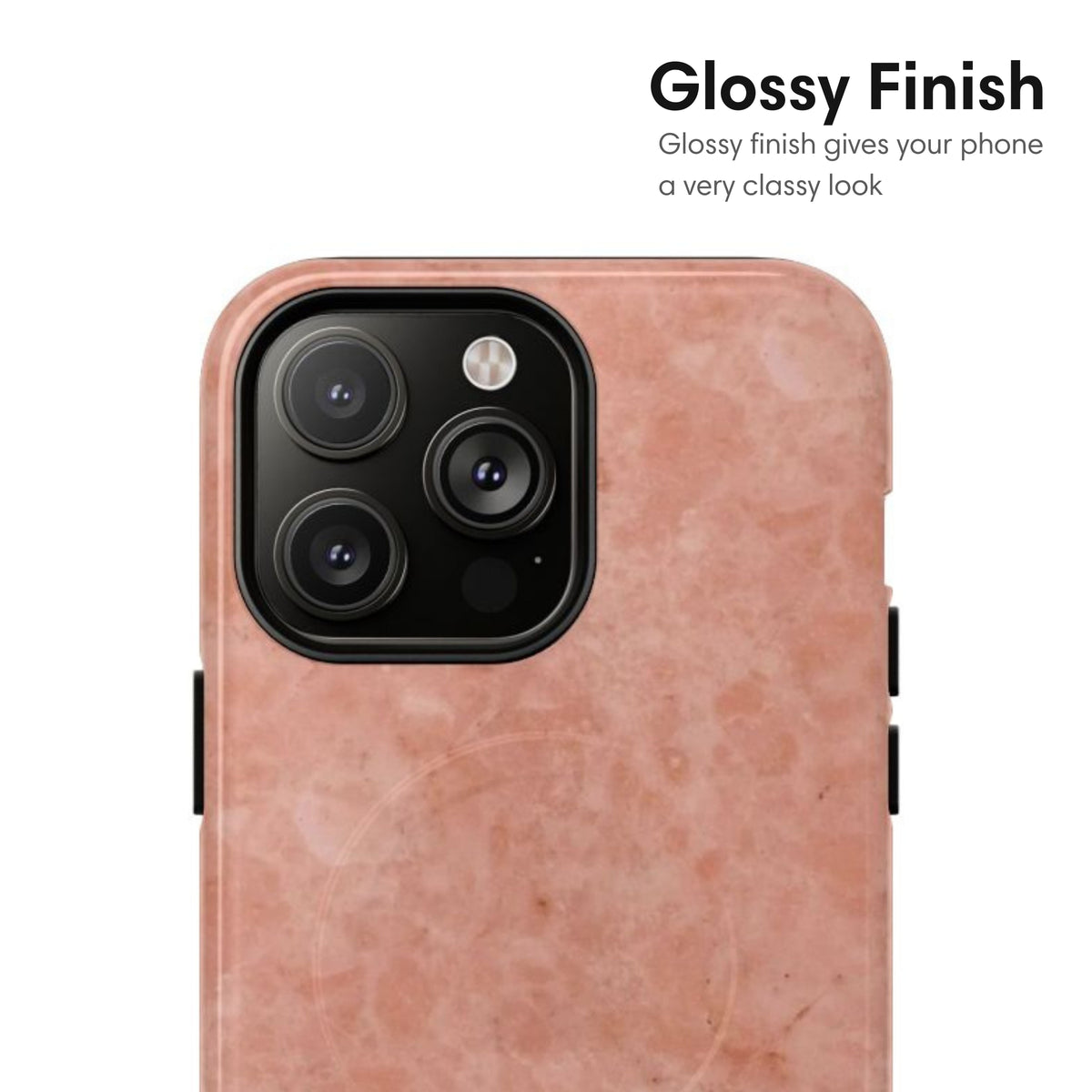 Dusty Rose Marble MagSafe Tough Case glossy