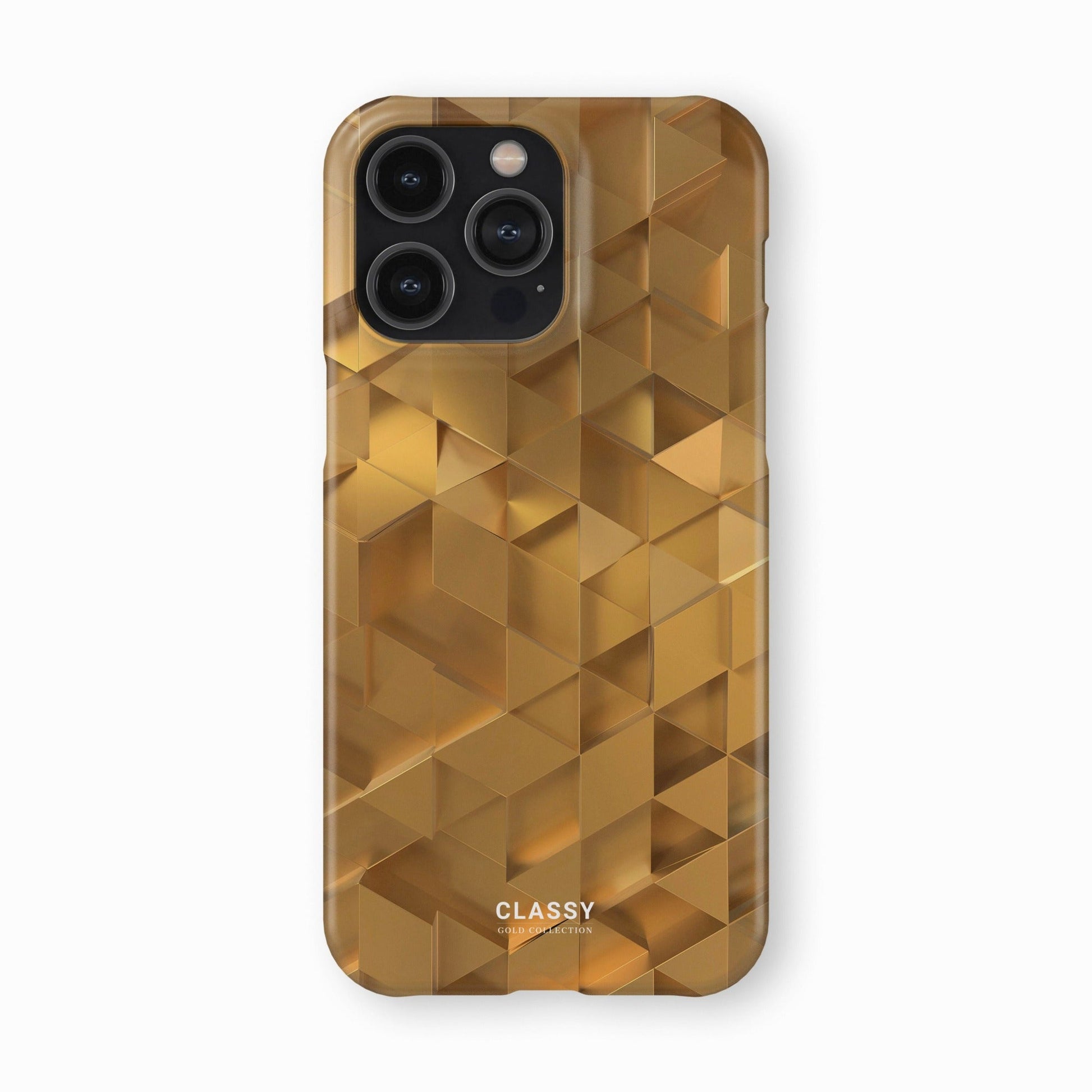 Gold Check Pattern Snap Case front