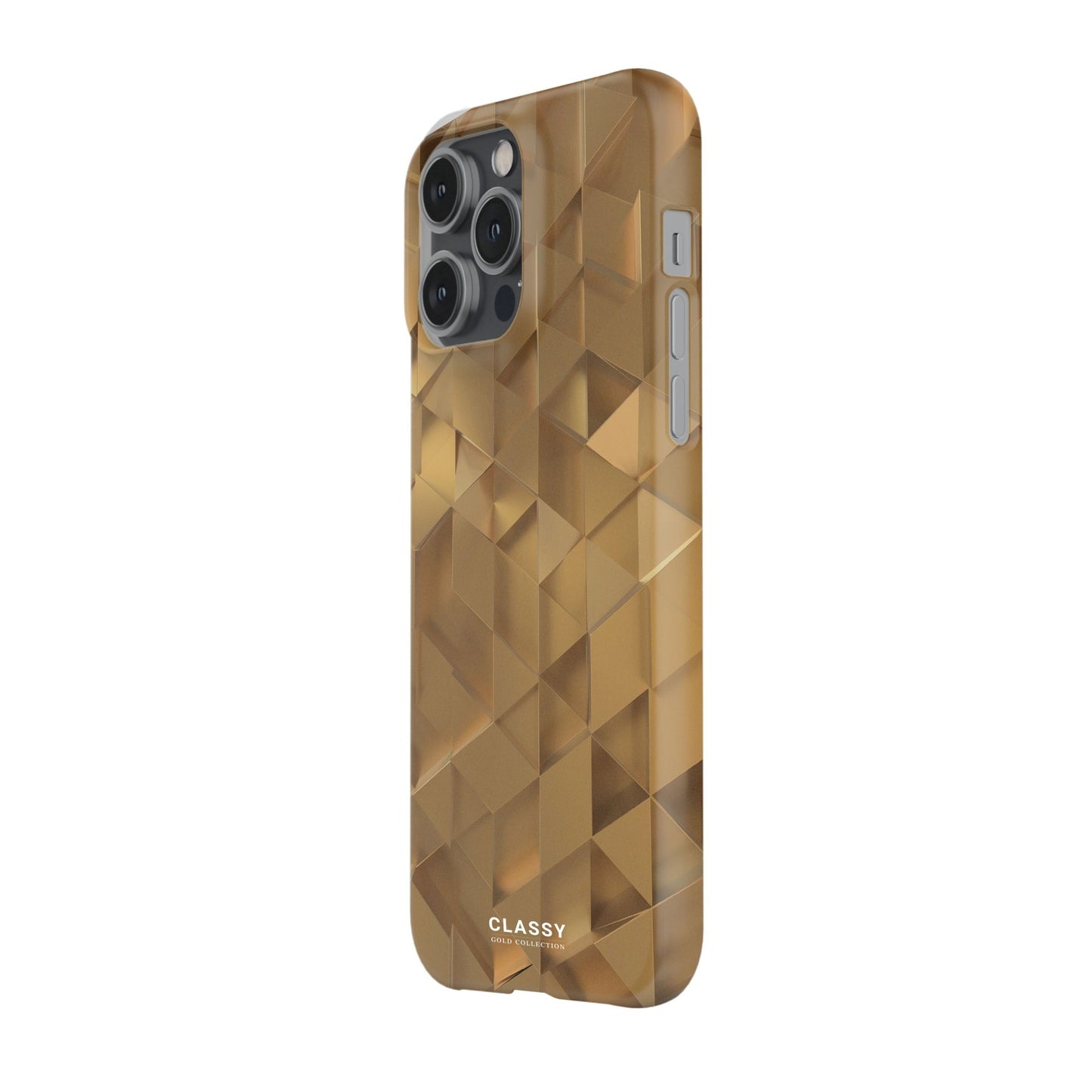 Gold Check Pattern Snap Case side