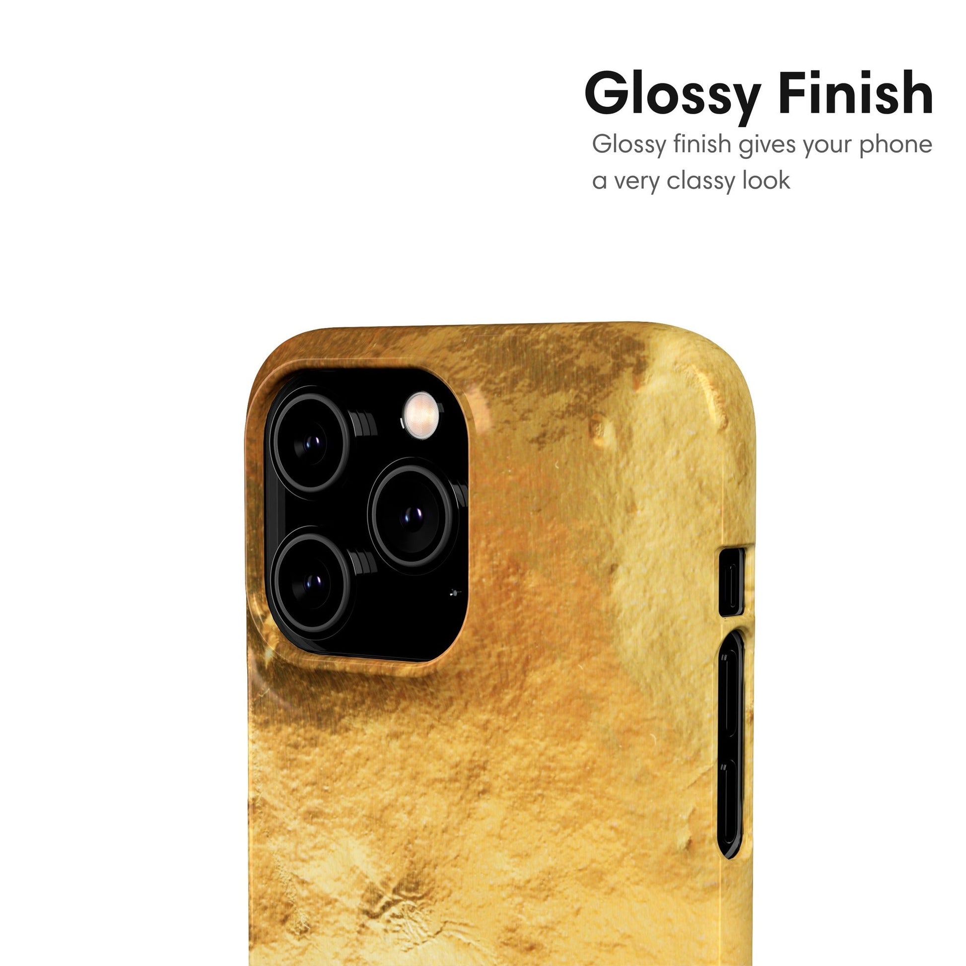 Gold Textured Pattern Snap Case glossy