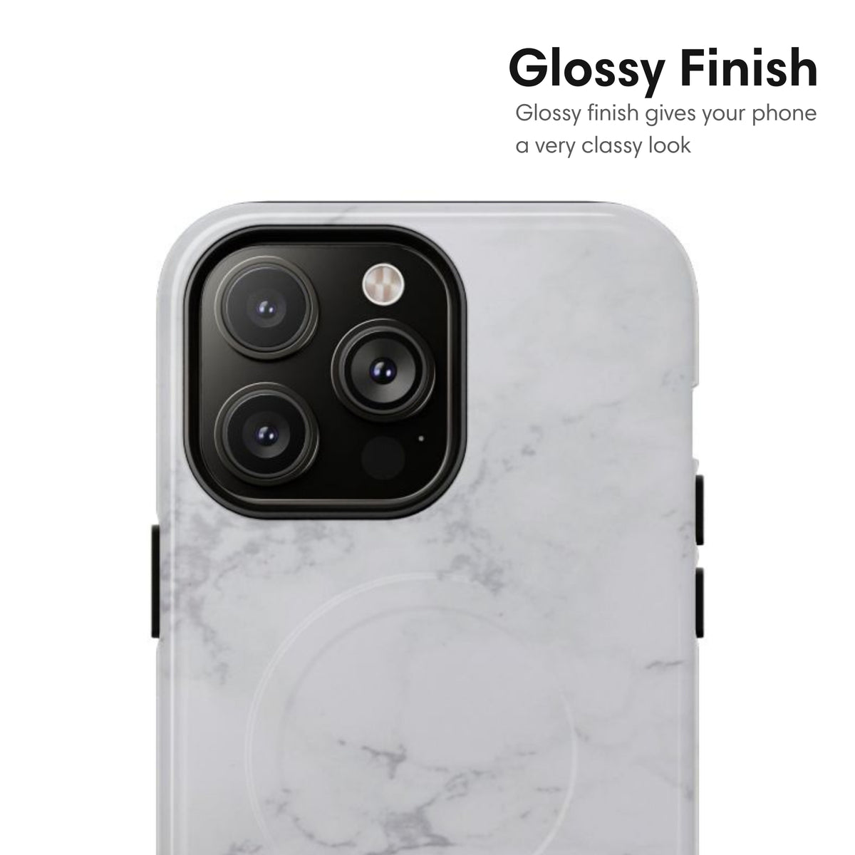 Gray Marble MagSafe Tough Case glossy