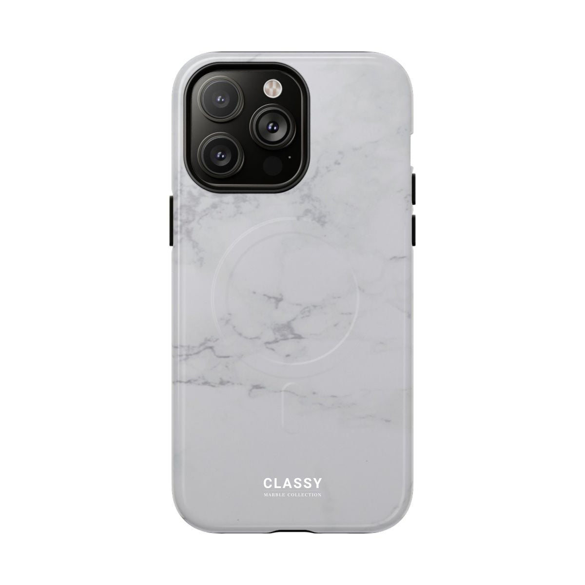 Gray Marble MagSafe Tough Case front